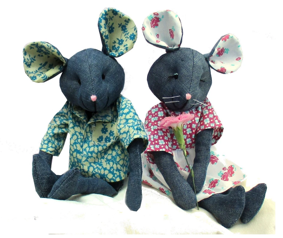Rabbit, cat and mouse sewing pattern pack. All three patterns by pcbangles - Image 4 of 4