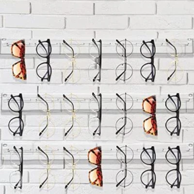 Wall Mounted Sunglasses Holder Eyewear Display Rack Home Glasses Storage Rack