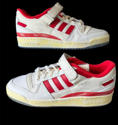 adidas Forum 84 Low AEC White/Red Men's Shoes, Size: 10.5