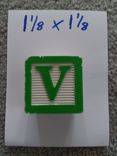 Vintage Small Wooden Alphabet Block Letter V/I crafts