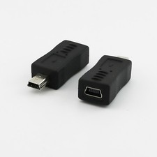 1pc Mini USB 5 Pin Male To Female Extension Converter Adapter Connector Straight