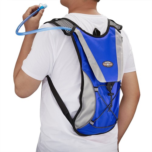 Hydration Pack + 2L Water Bag Hiking Camping Bicycle Backpack Bladder Cycling - Picture 20 of 46