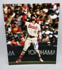 TREY CABBAGE LOS ANGELES ANGELS HOUSTON ASTROS SIGNED 8X10 BASEBALL PHOTO COA 