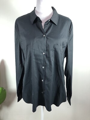 Untuckit Black Long Sleeve Button Up Sz 14