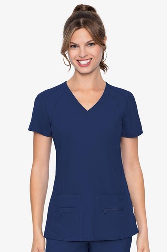 Med Couture Women's V-Neck Racerback Scrub Top Style 8416. Multicolor & Sizes - Picture 12 of 20