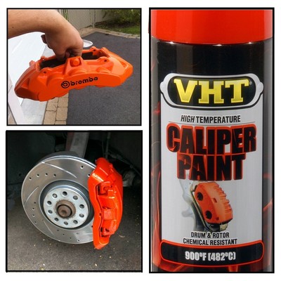 6 X Orange Coating High Temp Caliper Brake Drums Rotor Springs Paint Coat Spray Ebay