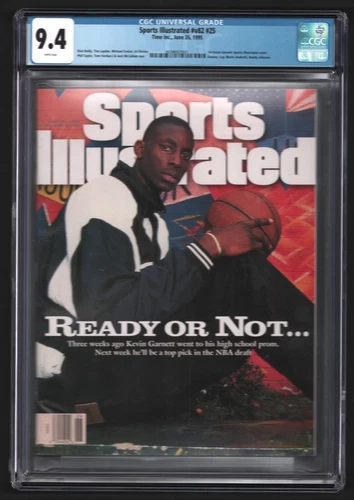 Kevin Garnett SPORTS ILLUSTRATED First Cover FC 6/26/1995 Newsstand CGC 9.4