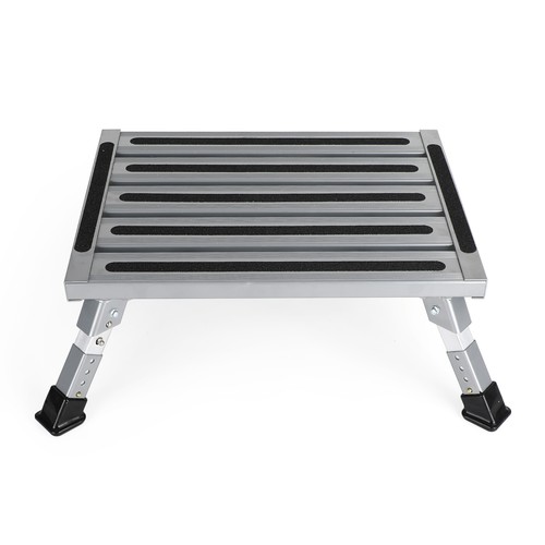 Folding Aluminum Platform RV Step Stool Trailer Camper Working Ladder Portable K - Picture 7 of 14