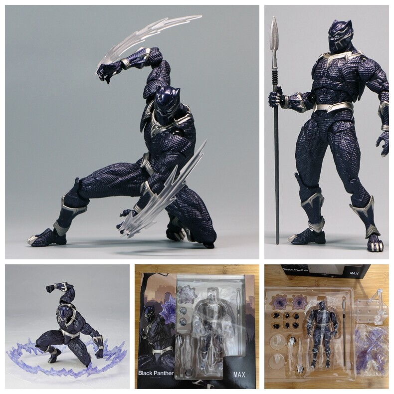 AMAZING YAMAGUCHI Black Panther ブラックパンサー Amazing Yamaguchi Revoltech Black Panther PVC Action Figure