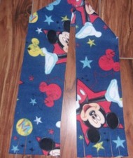 MICKEY MOUSE BLUE SUPER SOFT FLEECE SCARF HANDMADE 8"x60"
