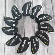 11pcs PING New G430 Golf Iron Club Head Cover Black Neoprene