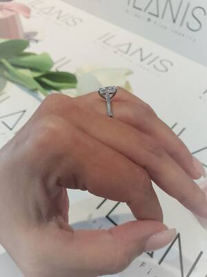 Emerald Moissanite THANKS GIVING 3.00CT ENGAGEMENT RING GIFT 14K WHITE GOLD OVER
