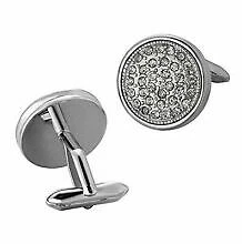 PANDORA Cubic Zirconia Sterling Silver Cufflinks for Men