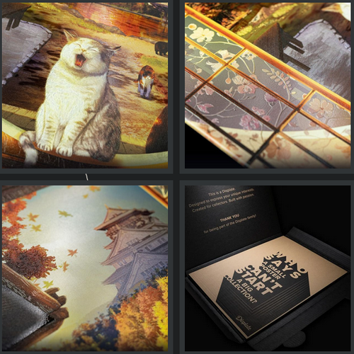 Displate Limited Edition - The Morning Cat - X/1000 Metal Poster - O/P - Picture 3 of 5