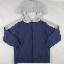 Navy Grey Zip Up Hoodie Carters Size 6