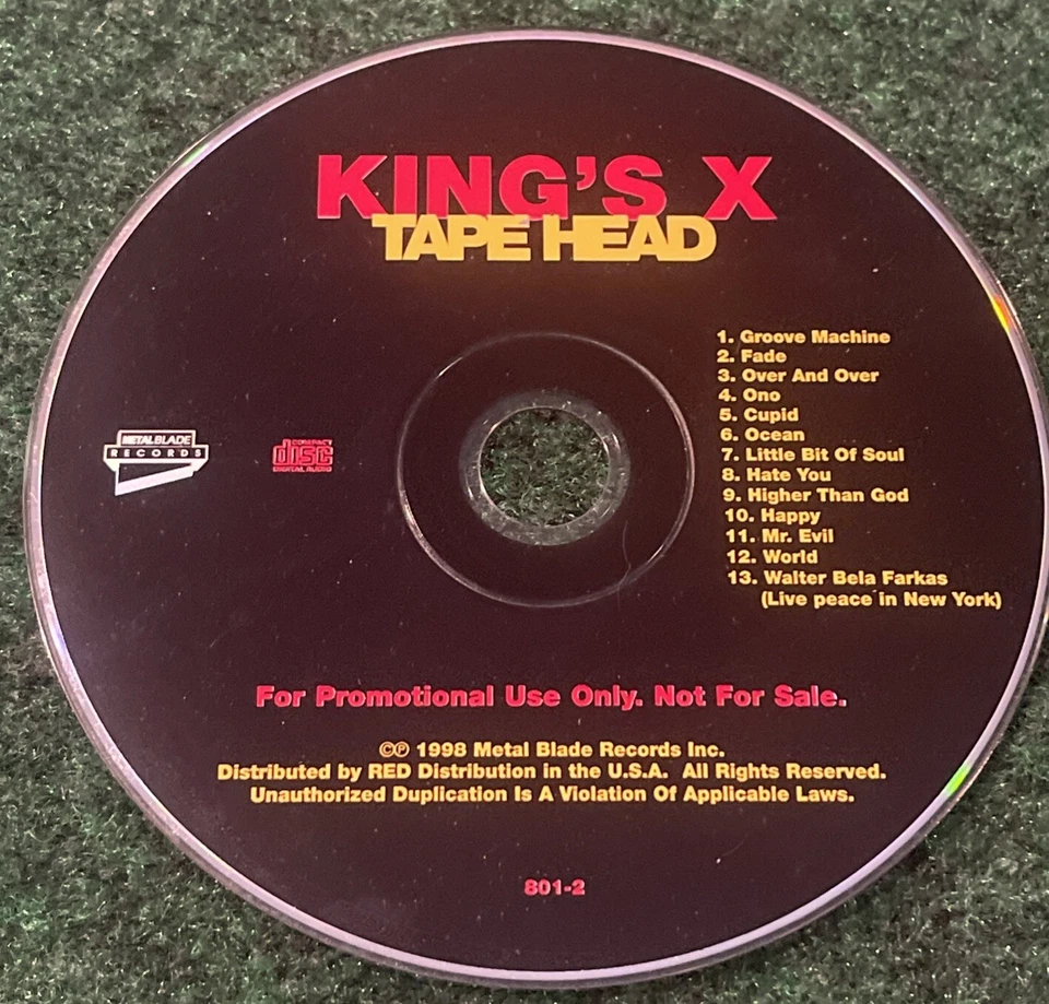 Tape Head by King’s X (CD, 1998 Metal Blade Records Promo Copy Foto 3 de 3