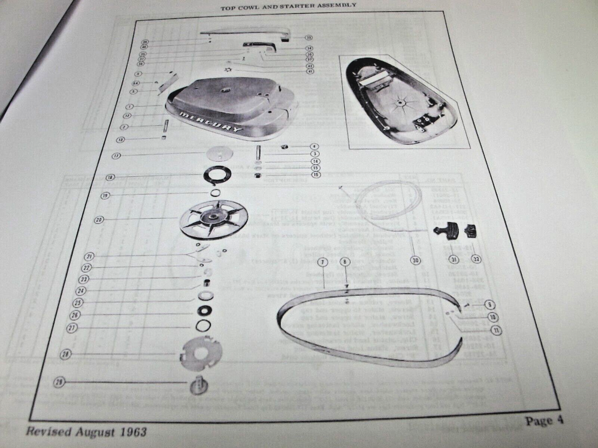 Reproduction Mercury Mark 58 55AM 55AE 58AM 58AE Parts Catalog