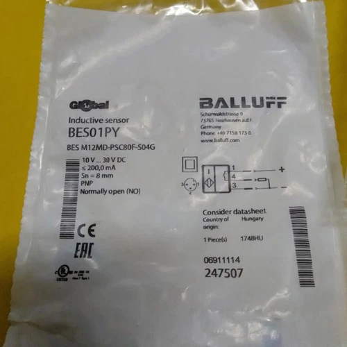 New One BALLUFF BES M12MD-PSC80F-S04G Sensors Free Shipping - Picture 2 of 4