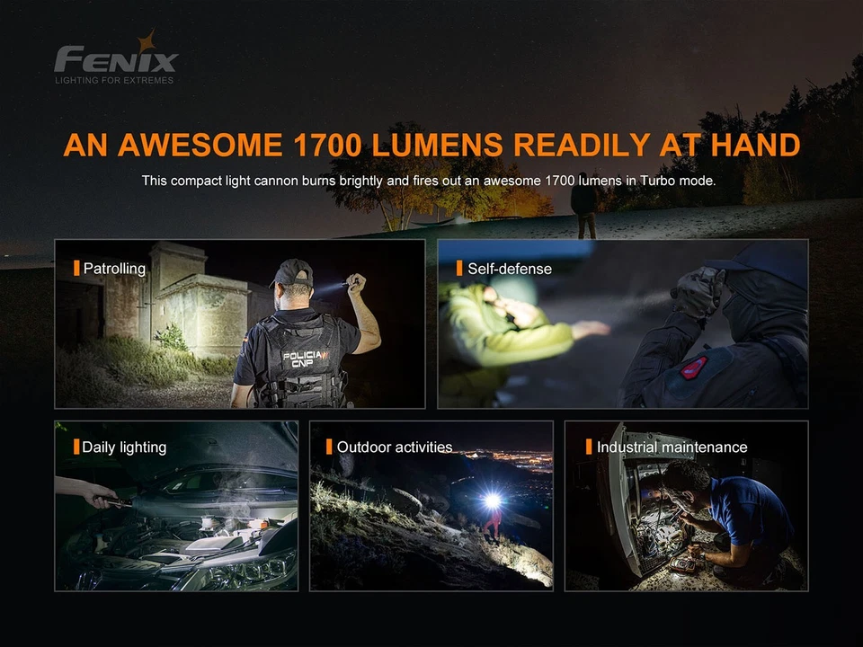 Fenix PD35 v3.0 Flashlight with USB Rechargeable Battery (Green) - Image 3 of 4