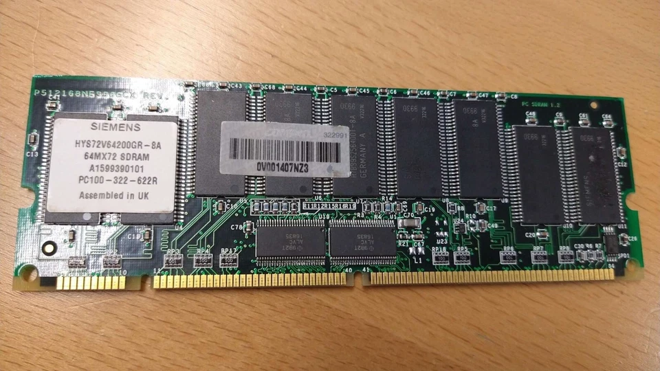 HYS72V64200GR-8A Siemens 512MB PC100 100MHz ECC Registered CL2  lot of 5 - Image 2 of 3