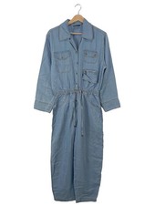 KLAUS THIERSCHMIDT Langer Jumpsuit Damen Hose Gr. DE 36 blau Casual-Look