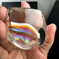 147g Natural Rainbow White Quartz Freeform Crystal Reiki Healing Decor Gift