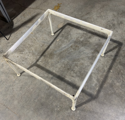 Richard Schultz for Knoll  Aluminum Side Table in White BASE ONLY RESTORATION