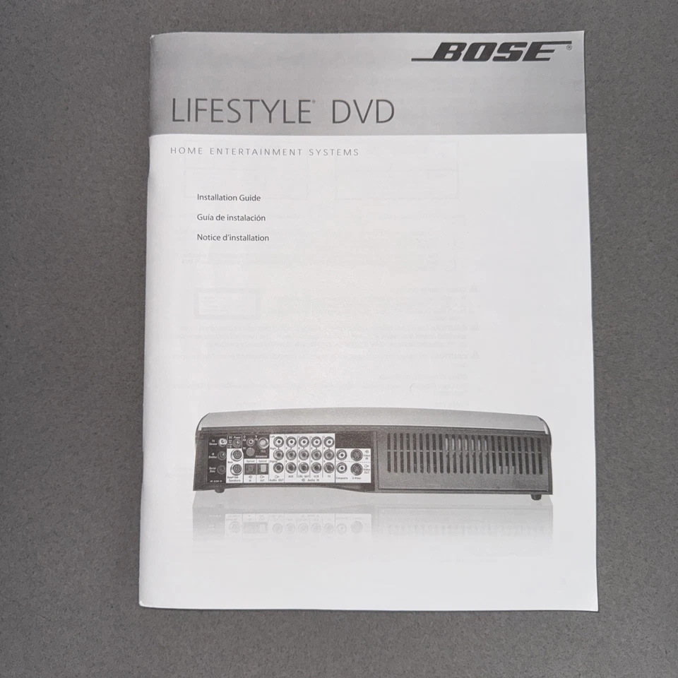 BOSE Original Lifestyle 18 28 Lifestyle DVD Guía de funcionamiento Manuales de usuario Foto 3 de 3