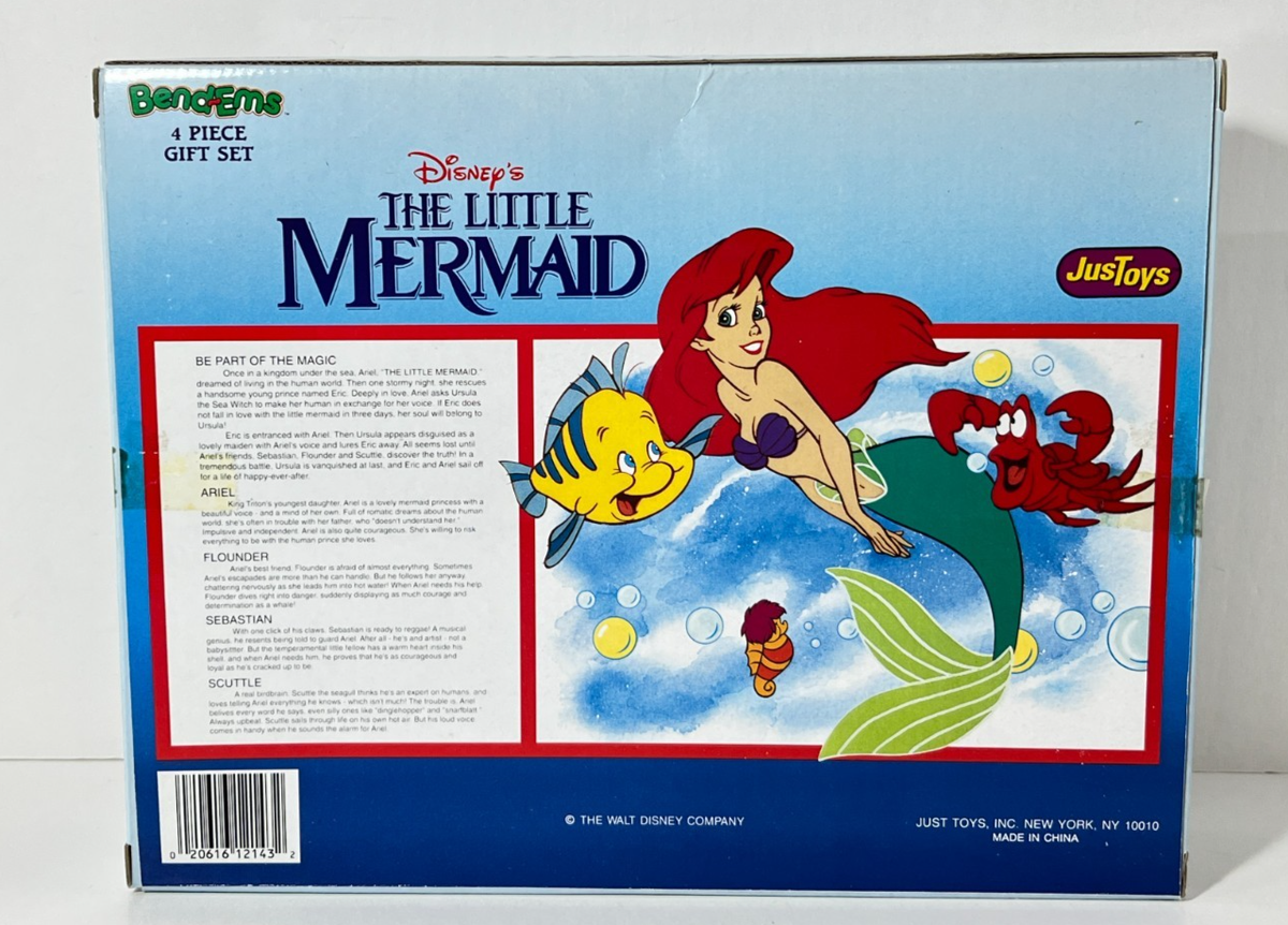 Disney Little Mermaid Bend-Ems 4 Piece Gift Set Ariel Flounder