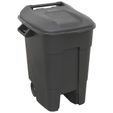 Sealey Refuse Wheelie Bin With Three Robust Handles 100 Litres - Black BM100