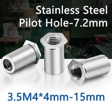 3.5M4*4-15mm Stainless Steel Press Rivet Standoff Hex Head Through Hole-7.2mm