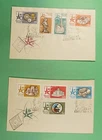 DR WHO 1958 HUNGARY 2 FDC BRUSSELS UNIVERSAL EXPO COMBO IMPERF/PERF R53658