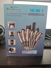 NEW Brightup 18 in 1 Rechargeable Hair Clippers Bread Trimmer Grooming Kit