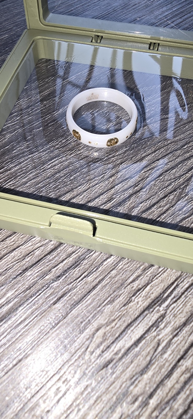 GUCCI Ceramic Interlocking Ring - image 2