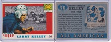 Tarjeta de fútbol americano Topps 1955 # 26 Larry Kelley Yale extremo apretado EX