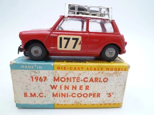 VINTAGE CORGI TOYS 339 BMC MINI COOPER S RALLY CAR IN ORIGINAL BOX 1967