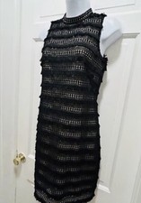 NWT J.Crew Women’s Black Fringe Sleeveless Sheath Party Dress 00 XS XXS NEW