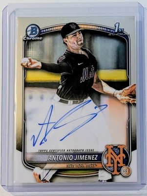  2025 Bowman Draft - Antonio Jimenez 1st Bowman Chrome Auto #CPA-AJ NY Mets