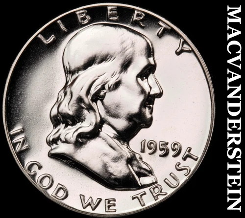 1959 Franklin Half Dollar - Choice Gem Proof  Lustrous  #G9651