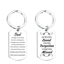 Memorial Gifts for The Loss Of Dad Sympathy Keychain for Dad Father's Day
