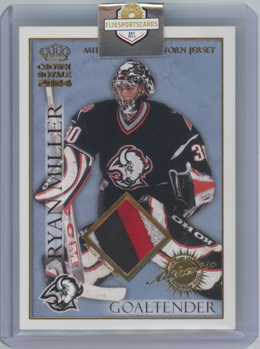 2004-05 Crown Royal Authentic Patch 123/245 Ryan Miller Buffalo Sabres #4