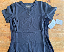Cherokee Scrub Top Medical Uniform Black Women's XS Extra Small NWT Scrubs