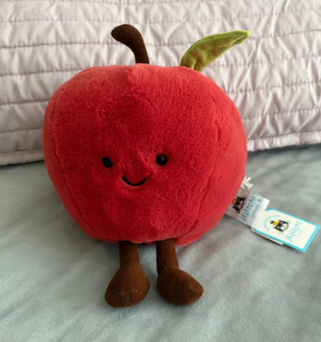 Apple Plush Stuffed Toy Cute Soft Fruit Collectible Gift Genuine Brand New Tags