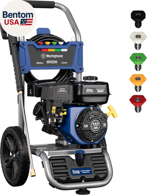 #ad WPX3200 Gas Pressure Washer 3200 PSI and 2.5 GPM Onboard Soap Tank Spray Gun $520.44