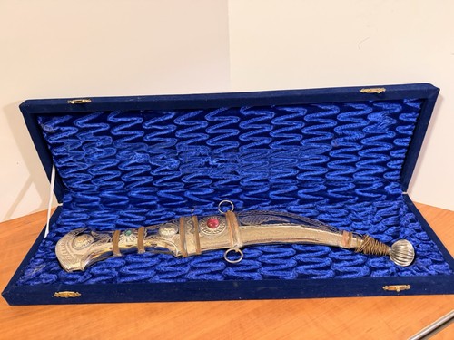 Silver Gold Plated Shabria Dagger Shamshir Beautiful