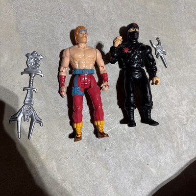 1986 Kenner Chuck Norris & Black Ninja Warrior Karate Kommandos Battle Gear