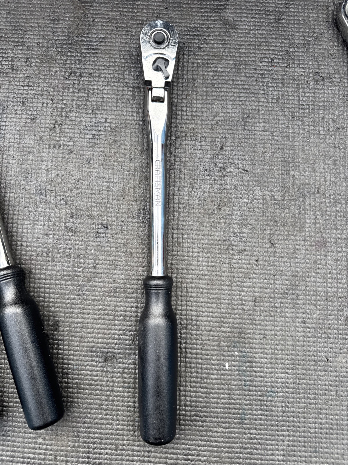 Sears Craftsman 12" Flex Head Ratchet 3/8" Drive Black 44836 KZ USA Nos