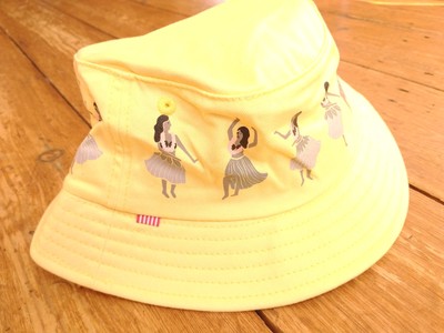 Brandneu mit Etikett Mädchen Herschel Supply Co Hula Tänzer See Fischerhut gelb Größe S/M Sonne