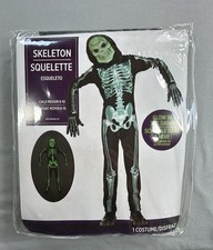 Skeleton Glow in the Dark Halloween Costume Child medium NEW