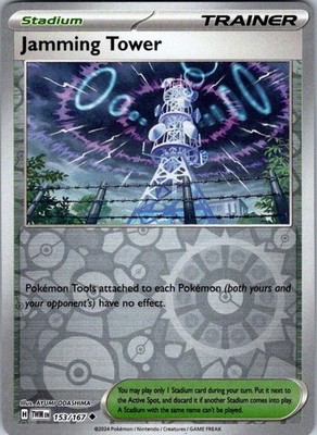 Jamming Tower 153/182 Pokémon TCG Sv10: Destined Rivals Reverse Holo